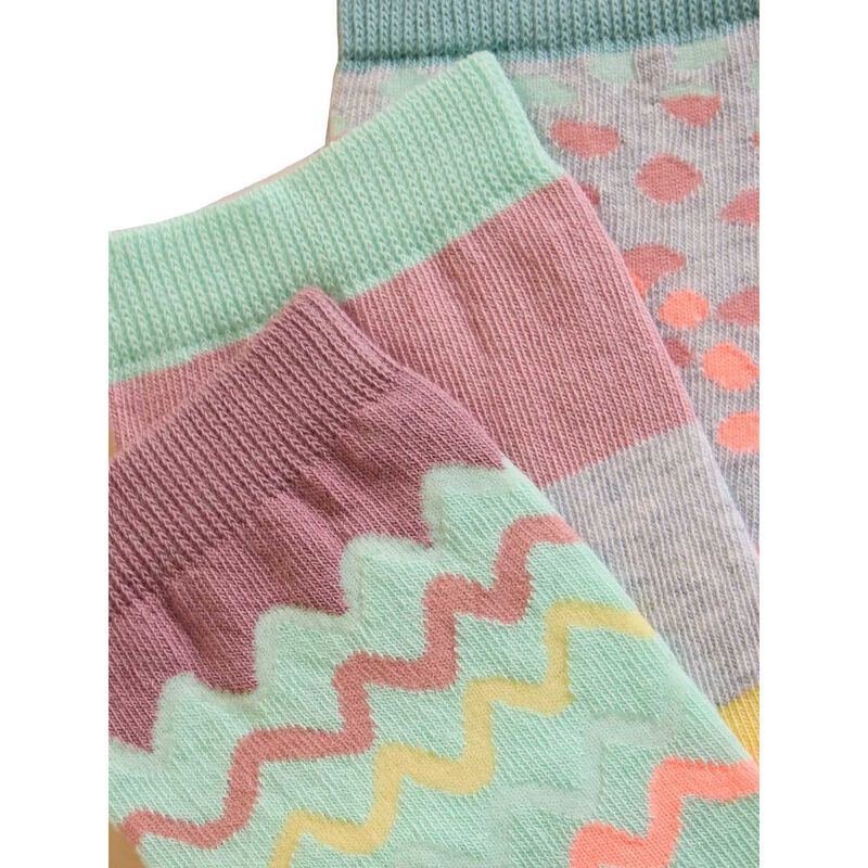 White Stuff 3Pk Squiggle Ankle Socks image number 0
